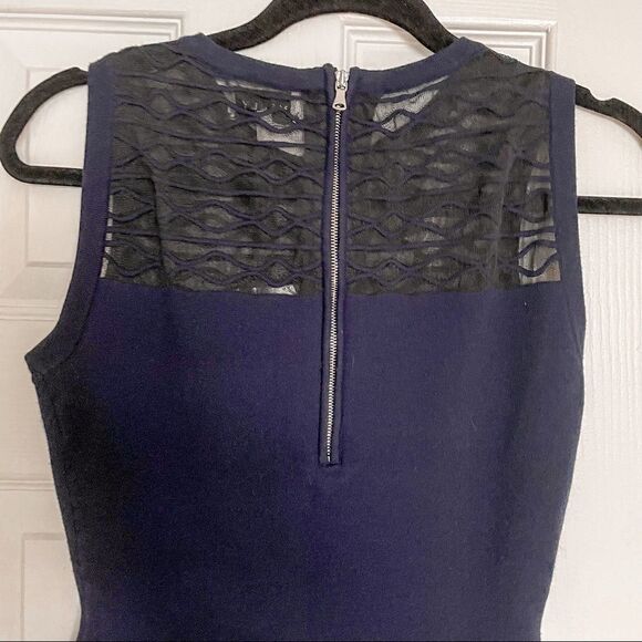 MILL Shift Dress Fitted Bodycon S Navy - Picture 9 of 12
